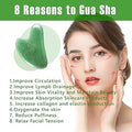 Gua Sha Jade Roller Set Skin Massager Face Facial Roller Dott Mart