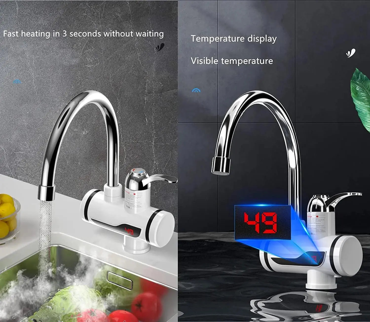 Instant Hot Water Tap Electric Geyser for Bathroom or Kitchen Basin Dott Mart