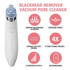 Electric USB Rechargeable 5 in 1 Blackhead and Pore Remover Deep Cleanser. Dott Mart