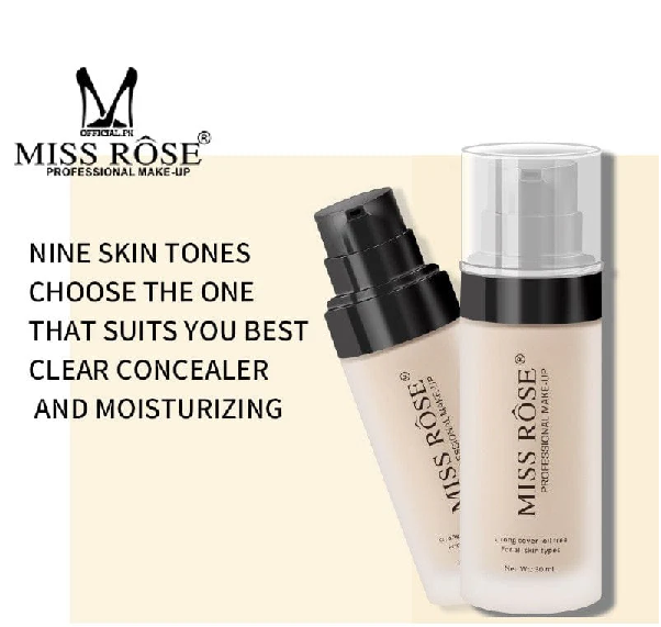 Miss Rose SILK Foundation Waterproof High Coverage 35Ml Dott Mart